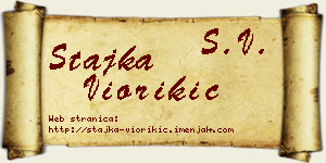Stajka Viorikić vizit kartica